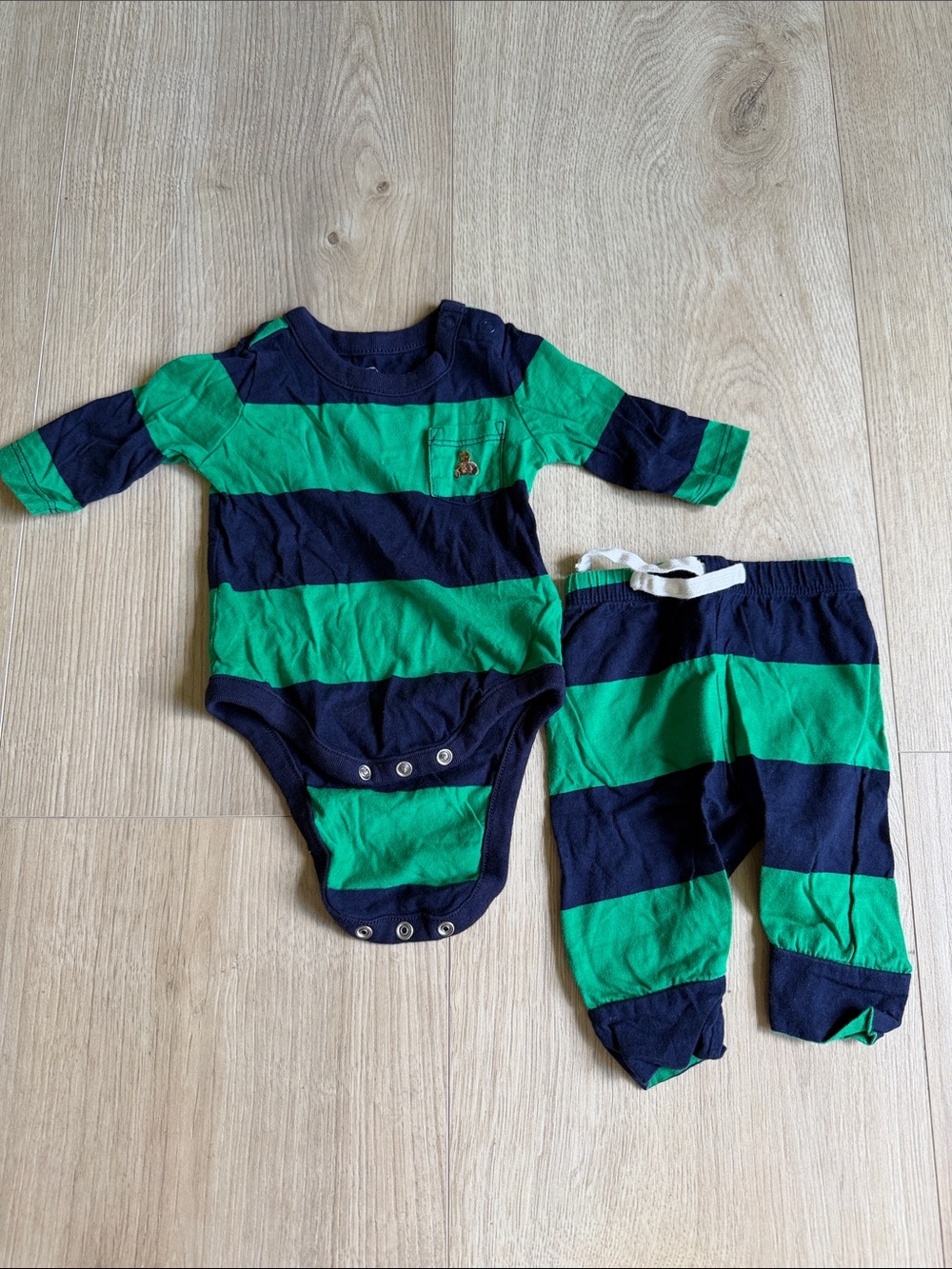 Baby Gap Striped Cotton Matching Sets Long Sleeve Long Pants 3 months